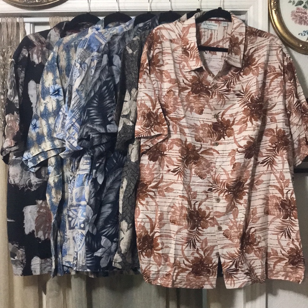 🐞Caribbean Pure Silk Shirts Bundle